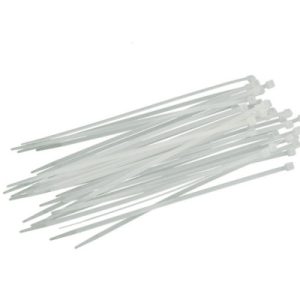 Хомут монтажний затягуючий 3,6х250мм білі/чорні /