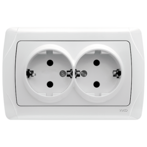 Розетка врізна подвійна з/з Viko Кармен 87130 /