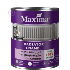 Емаль для радіаторів біла 33293 Maxima Україна 0,7кг(р)