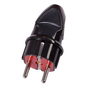 Вилка пряма Luxel 16А 1102 чорна 87289 /