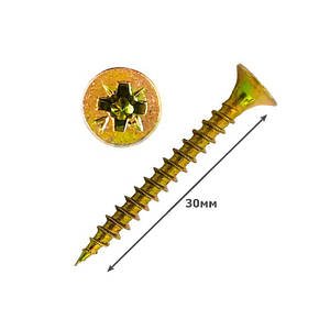 Шуруп універсал жовтий цинк 4х30 /