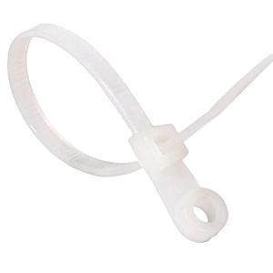 Хомут монтажний з кільцем 5х200 біла /