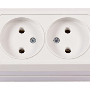 Розетка подвійна накладна кераміка Luxel 2007 Opera /