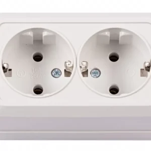 Розетка подвійна накладна з/з Luxel 2008 /