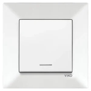 Вимикач врізний одинарний з індикат Viko Мерідіан /