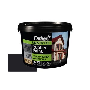 Фарба гумова чорна 1,2кг 33598 Фарбекс Україна