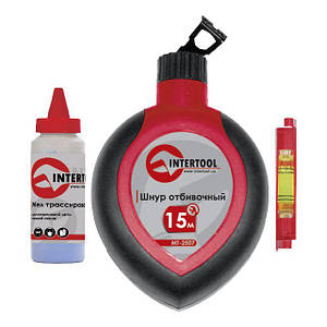 Шнур відбивочний + коректор 115г+шнур рівень МТ-2505 Інтертул 99074 /