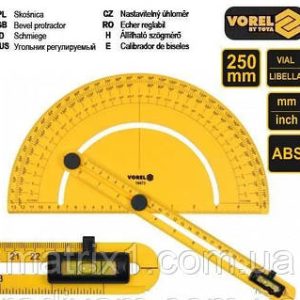 Транспортир 0-180 l=250мм Vorel 33821 Україна