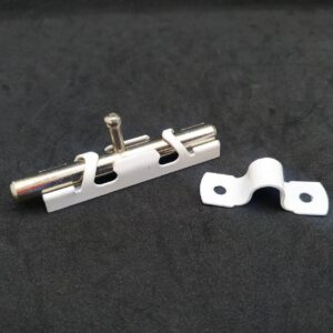 Шпінгалет білий 80мм 390523 /