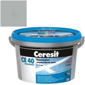19008 Затирка Ceresit 2кг вологостійка світло-сірий /
