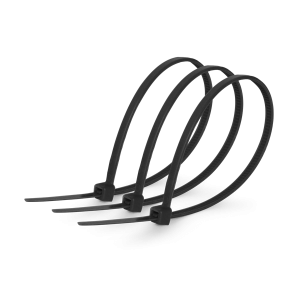 Хомут монтажний затягуючий 3,6х300мм білі/чорні /