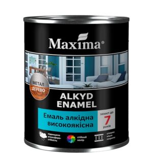 Емаль алкідна високоякісна біла Maxima 0.7 кг Україна