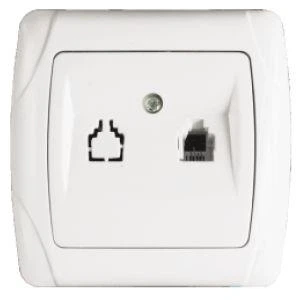 Розетка врізна одинарна телефонна Q-MAX 309 /