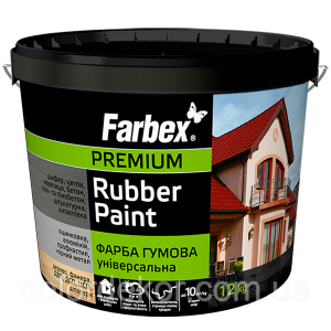 Фарба гумова чорна 6кг 33600 Фарбекс Україна