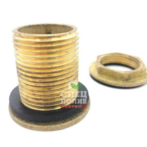 Штуцер з гайкою латунь врізка в бочку 1 27304 /