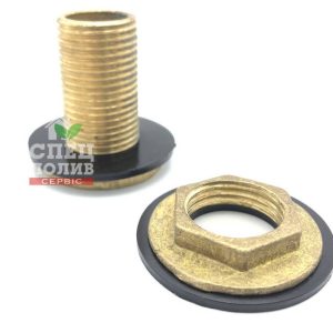 Штуцер з гайкою пластмас.  врізка в бочку 1/2 27355 /