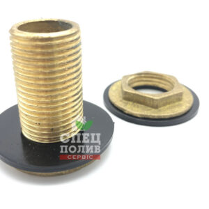 Штуцер з гайкою латунь врізка в бочку 1/2 27305 /