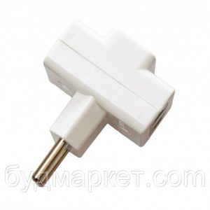 Трійник хрест електричний білий Luxel /