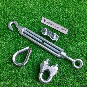 Стяжка метал гак кольцо М8 Талреп /