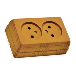 Розетка подвійна накладна Multusan дуб 16А 47-21-21 /