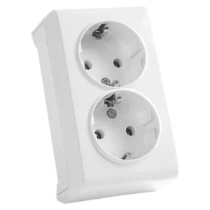 Розетка накладна подвійна VIKO VERA біла з/з 87095 /