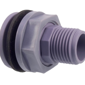 Штуцер з гайкою пластмас.  врізка в бочку 3/4 27733 /