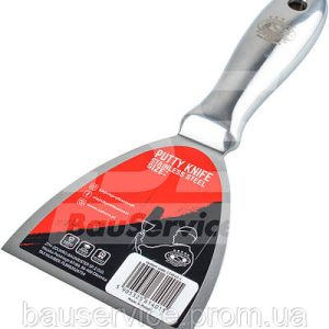 Шпатель нерж двохкомпонент ручка 125мм Сталь 95084 /