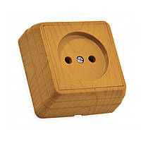 Розетка одинарна накладна Multusan дуб 16А 47-21-17 /