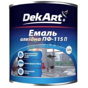 Емаль чорна ПФ-115 DekArt Україна 2,8кг(р)
