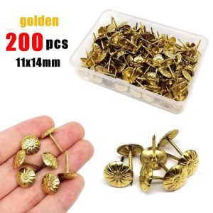 Цвяхи для обивки дверей із шапкою 80г золото/мідь/срібло /