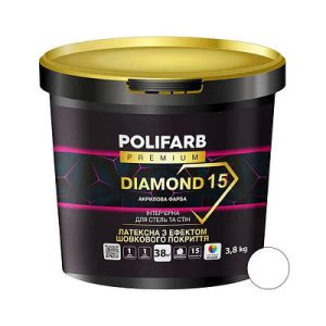 Фарба в/е Поліфарб Сніжинка 1.3кг. 33436 /