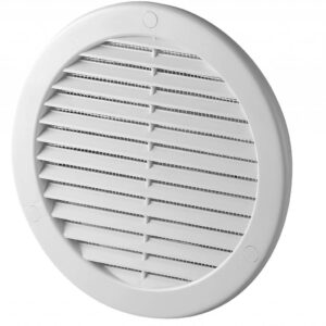 Вентиляційна решітка кругла 125мм з сіткою Домовент 28026 /