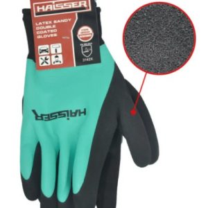 Перчатки роб чорні з подв. латекс. покр. Haisser 211429 /