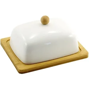 Маслянка порцеляна/бамбук 20.8см PJ03449 79859 /