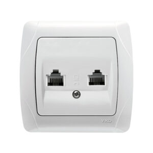 Розетка подвійна телефонна Viko Кармен Україна