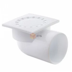 Трап каналізаціний д110х90гр білий 150х150мм пласт 10729 /