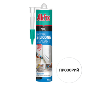 Герметик силікон Акфікс 325гр 100Е прозорий /