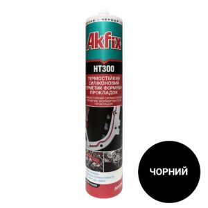Герметик силікон. чорний термо HT300 280мл Akfix 390571 /