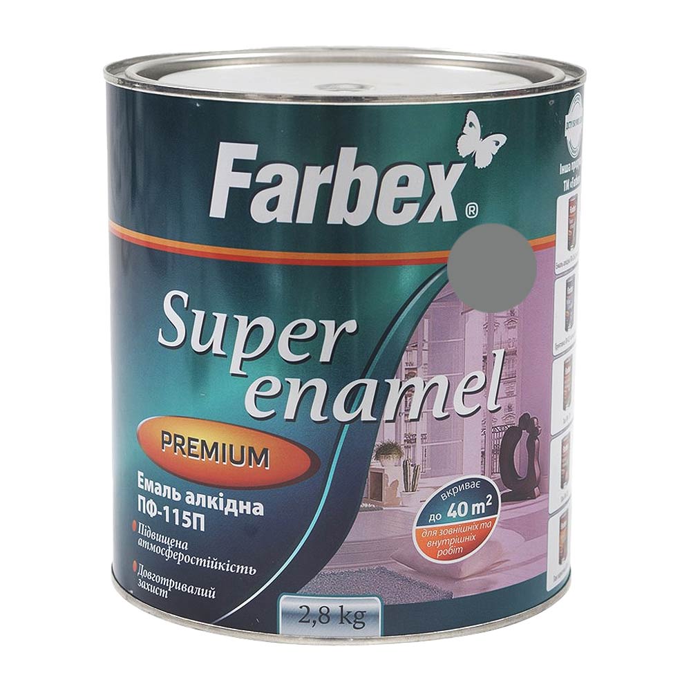 Емаль сіра ПФ-115 33350 Фарбекс Україна 2,8кг(р)