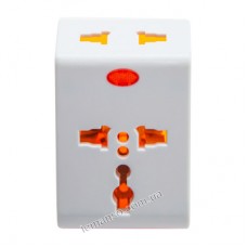 Трійник електричний білий/помаранч. індикат. Lemanso LMA7303 87253 /