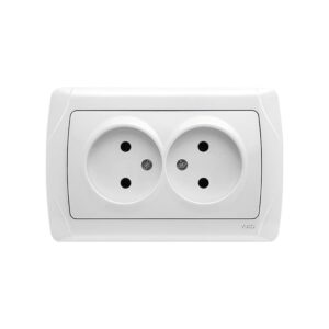 Розетка врізна подвійна Viko Кармен 87101 /