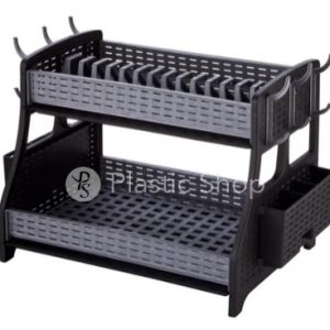 Сушка для посуду чорна 40см 2-яр. СП-24223 79847 /