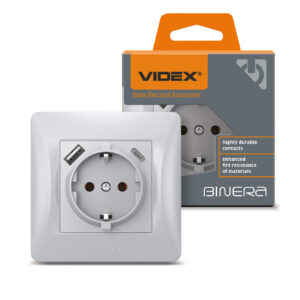 Розетка одинарна врізна з/з Q-MAX стандарт 522 87147 /