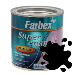 Емаль чорна ПФ-115 Фарбекс Україна 0,3кг(р)
