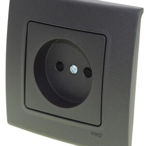 Розетка врізна одинарна б/з Viko Linnera Чорний 87544 /
