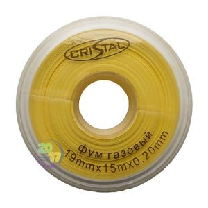 Фум стрічка газова 19х15х0,20 Cristal 39145 /