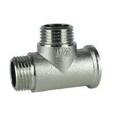 Трійник 1/2внх1/2зх1/2з латунь Нікель 27603 /