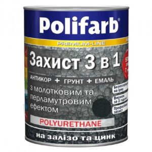 Фарба молоткова Чорна Polifarb 33258 / 0,7кг(р)