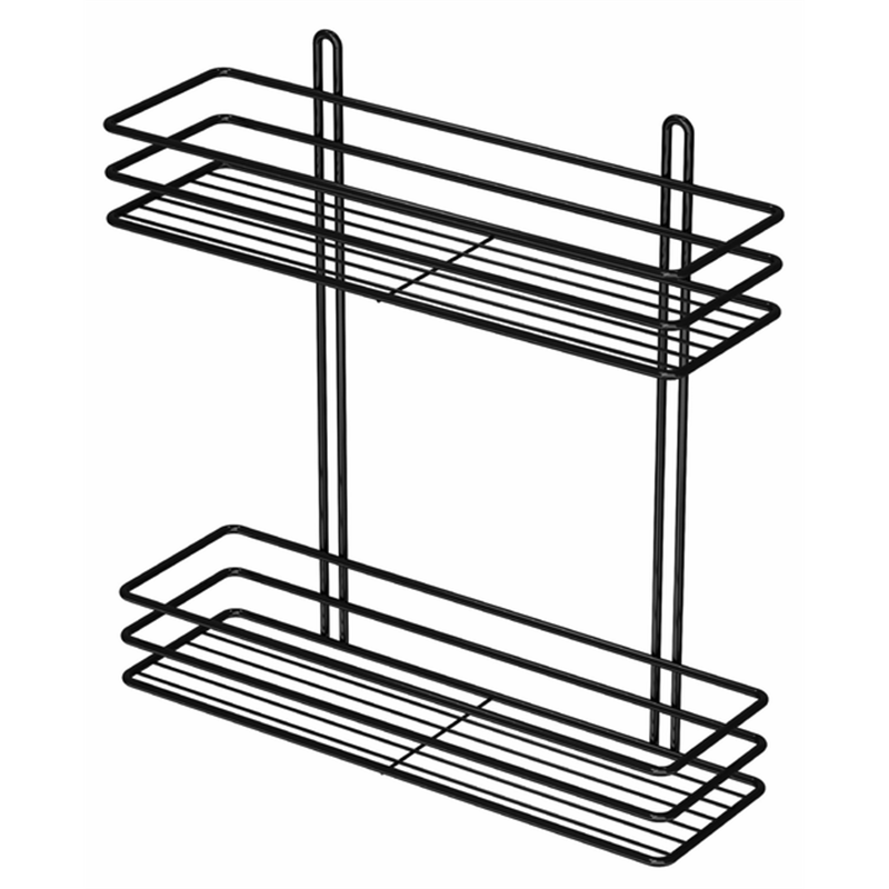 Поличка в ванну пряма чорна2-яр. 25см 3 конт 25233 10763 Україна