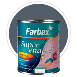 Емаль темно-сіра ПФ-115 Фарбекс Україна 2,8кг(р)